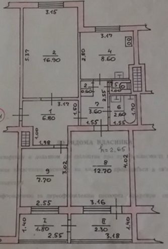 продаж трьохкімнатної квартири с Коржі