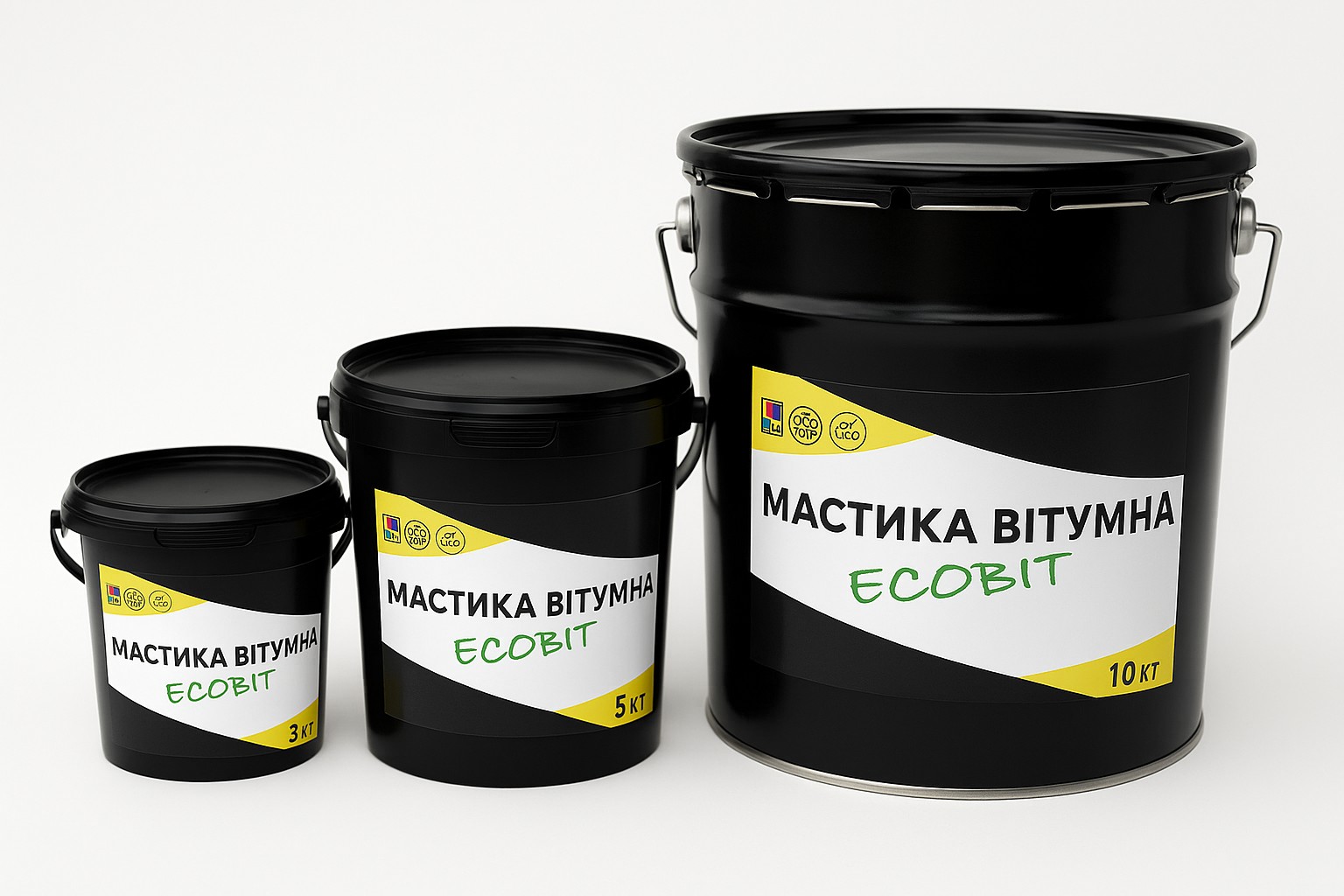 Мастика МББК Ecobit Бітумно-бутилкаучукова  20 кг