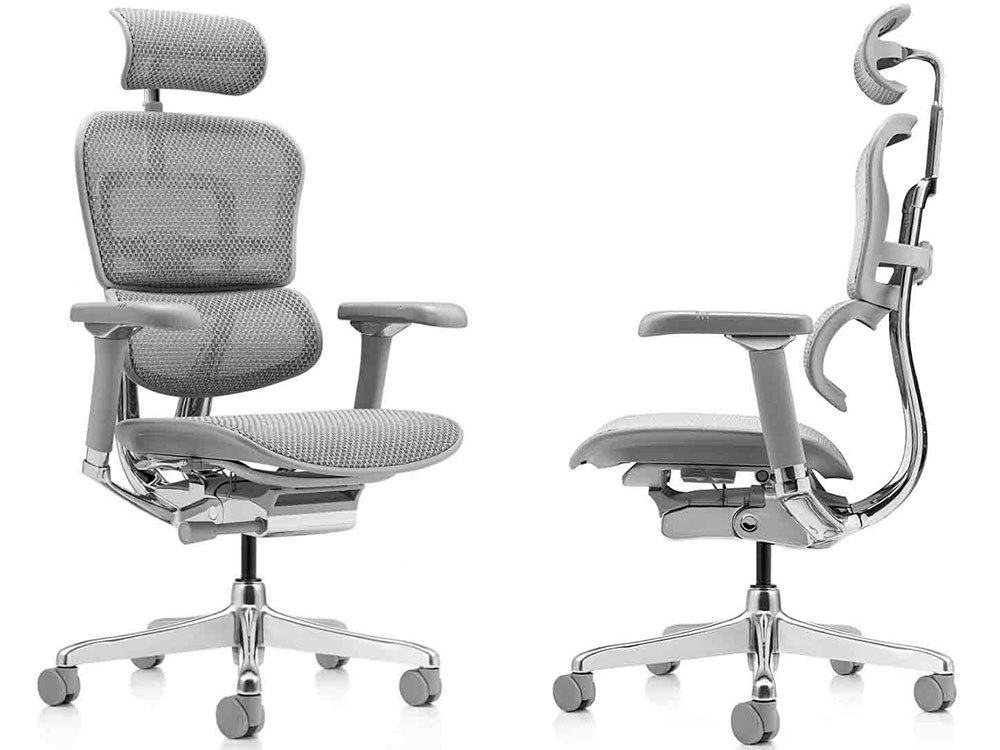 Элитное кресло Ergohuman Luxury 2 EHL2-AB-HAM-5D-L Grey