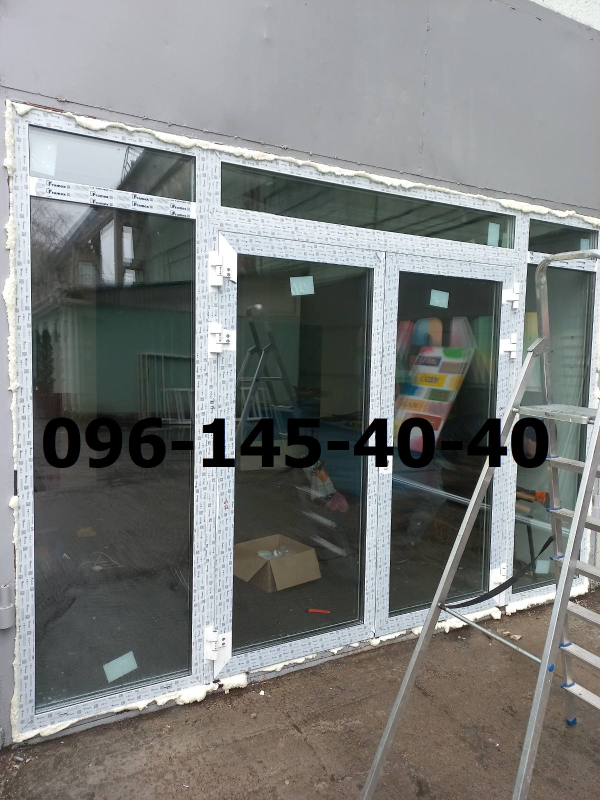 Тёплые алюминиевые двери с замком