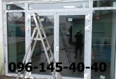 Тёплые алюминиевые двери с замком