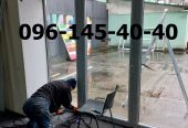 Тёплые алюминиевые двери с замком