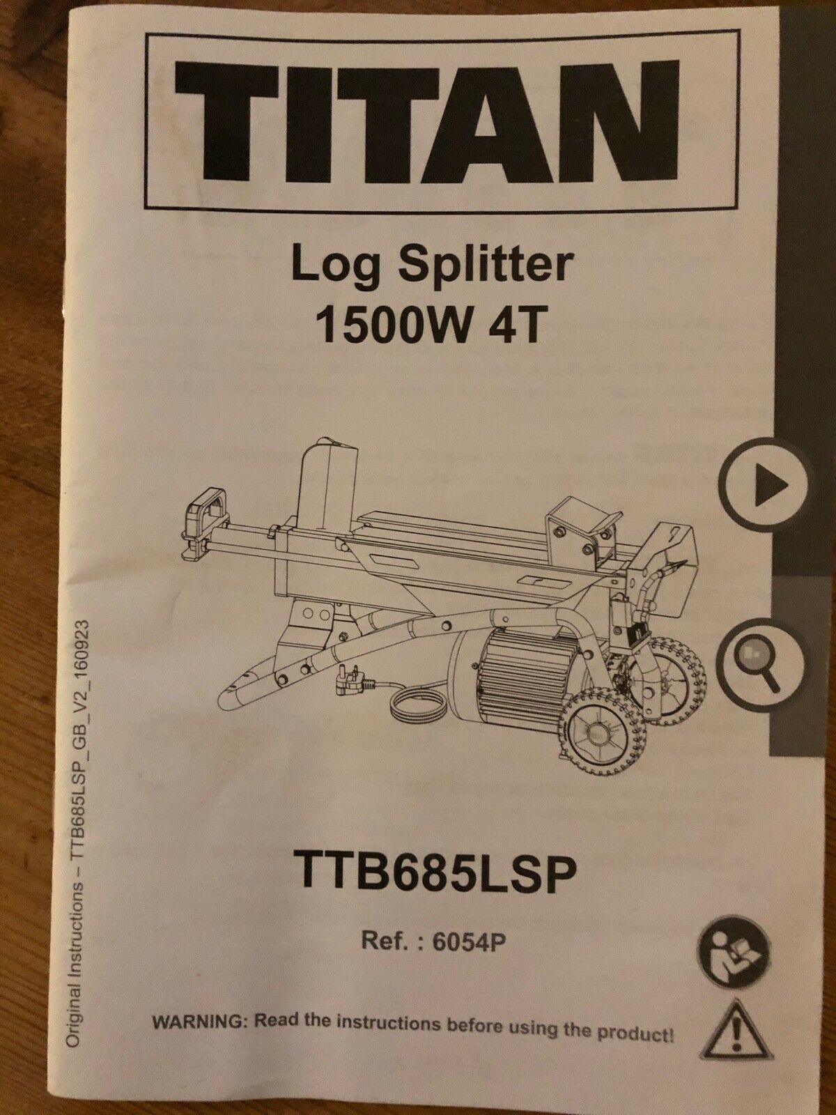 Дровокол гидравлический TITAN TTB685LSP