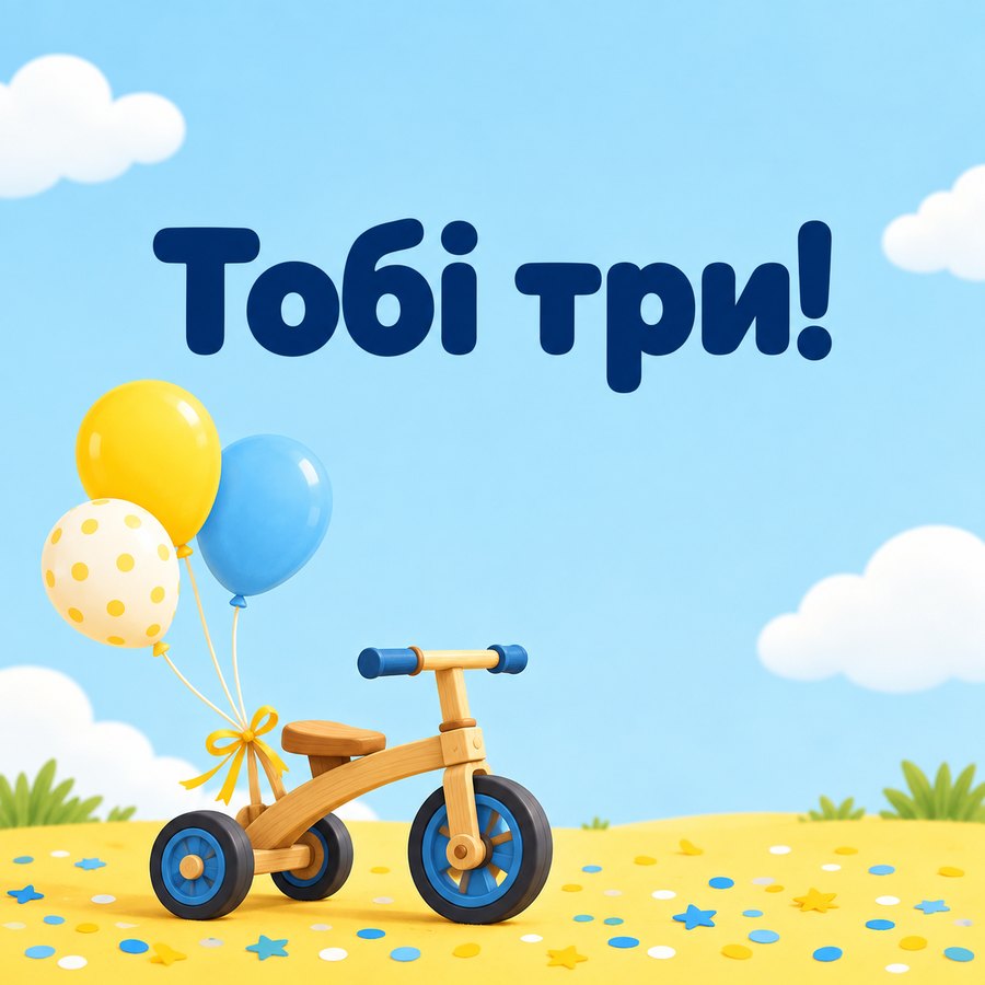 Тобі три!
