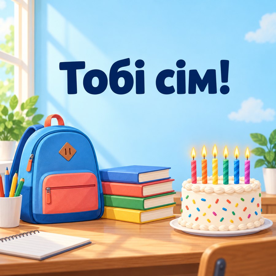 Тобі сім!