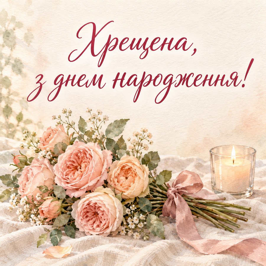 Хрещена, з днем народження!