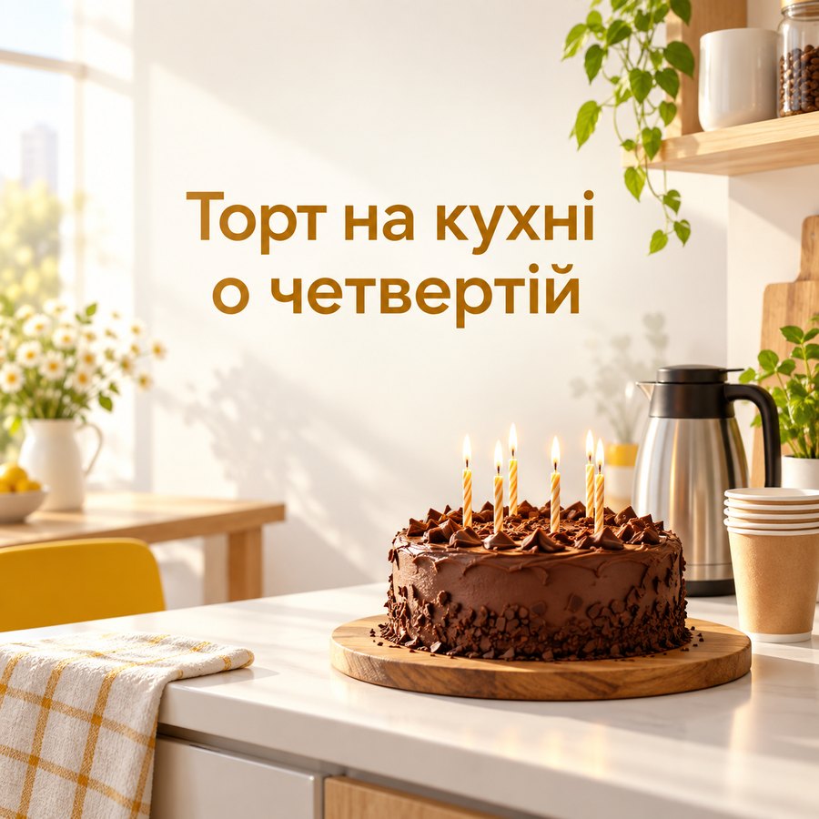 Торт на кухні о четвертій