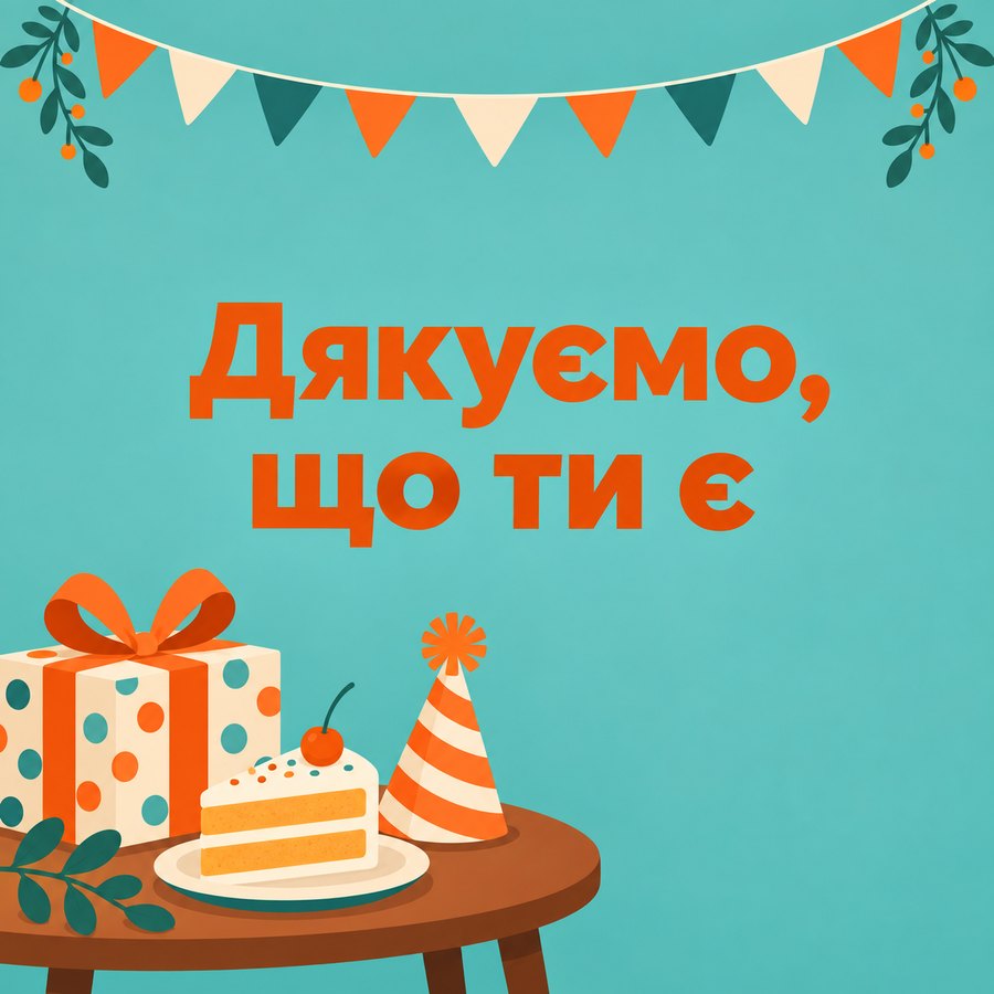 Дякуємо, що ти є