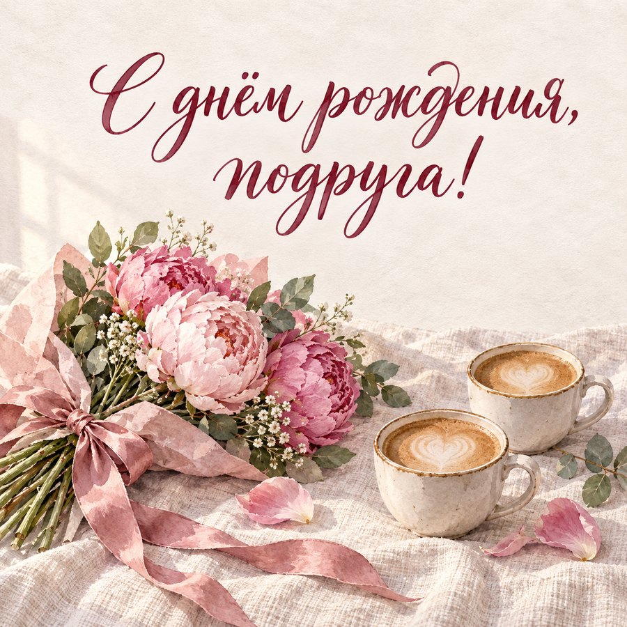 С днём рождения, подруга!