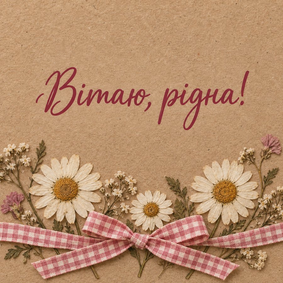 Вітаю, рідна!