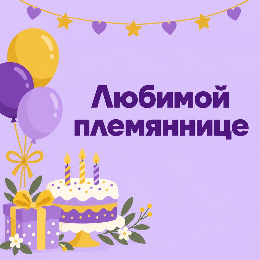 Любимой племяннице