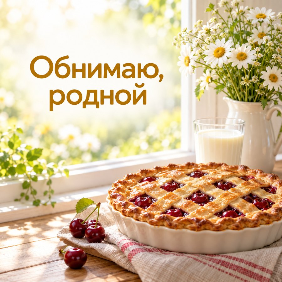 Обнимаю, родной