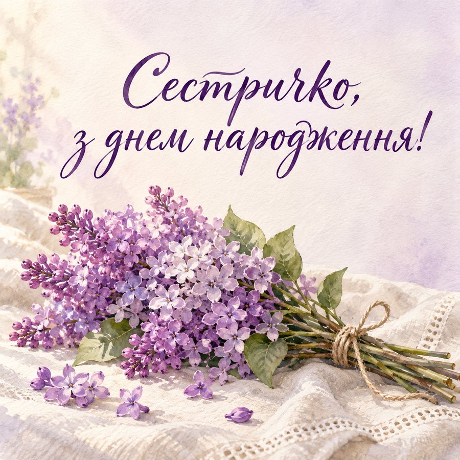 Сестричко, з днем народження!