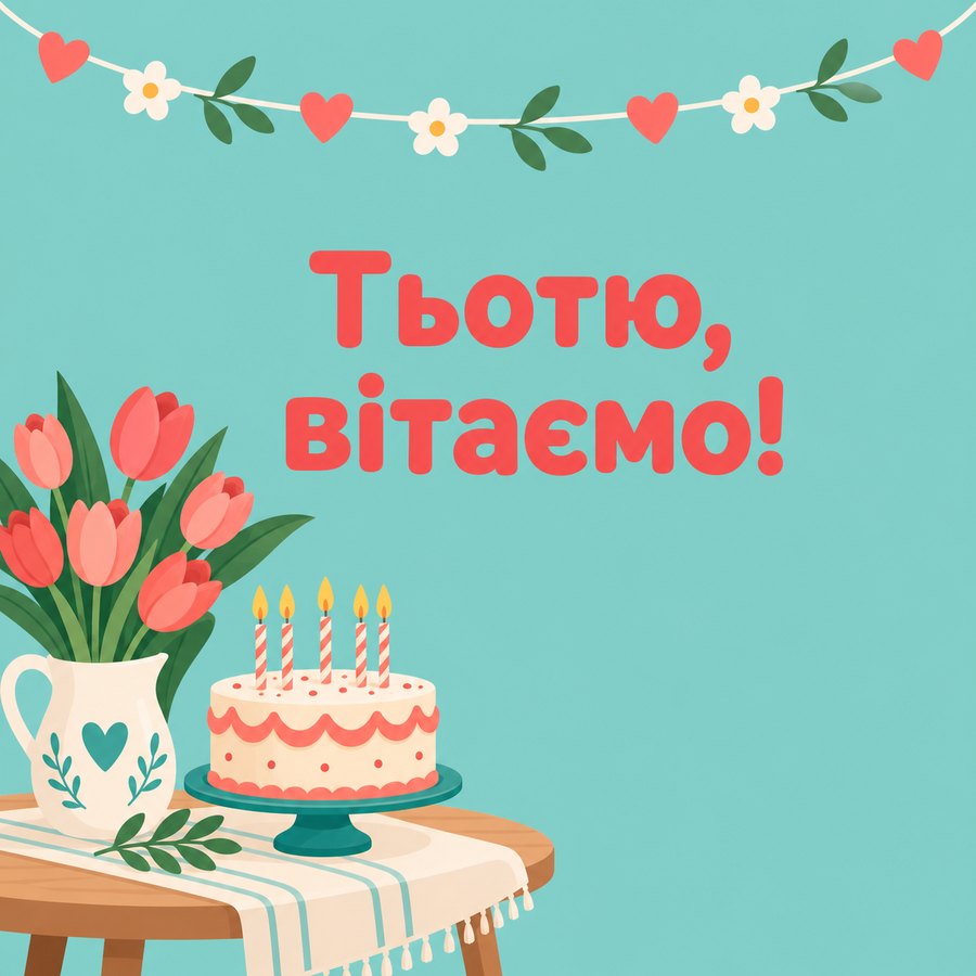 Тьотю, вітаємо!