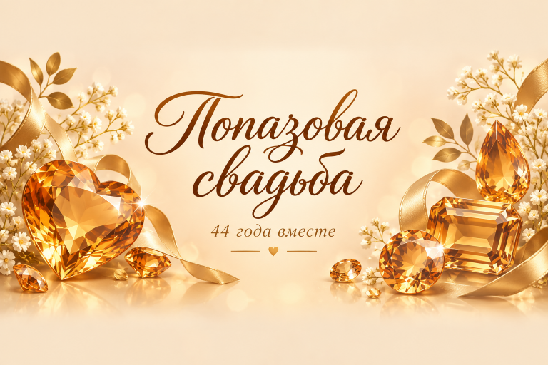 Топазовая свадьба 44 года вместе