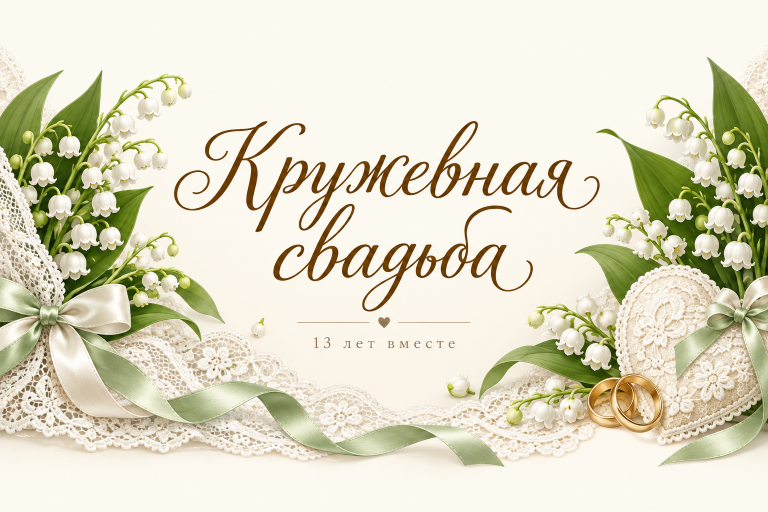Кружевная свадьба 13 лет вместе