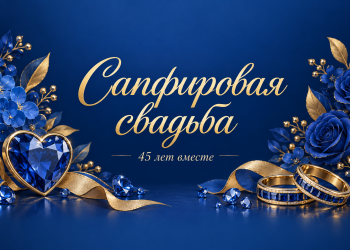 Сапфировая свадьба 45 лет вместе