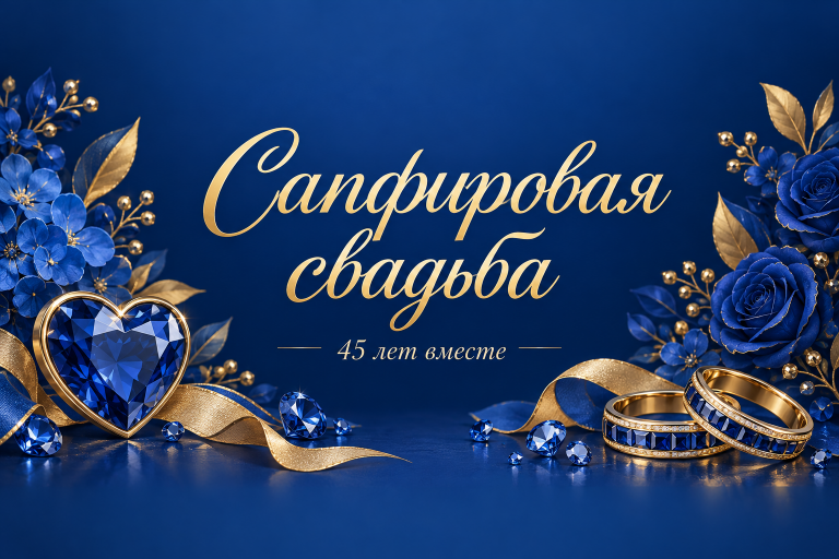 Сапфировая свадьба 45 лет вместе
