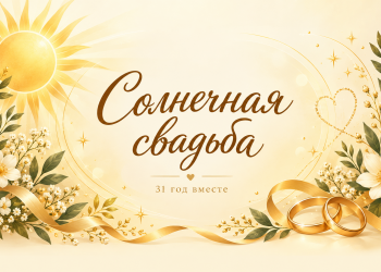 Солнечная свадьба 31 год вместе