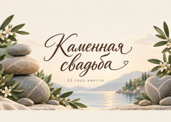 Каменная свадьба 33 года вместе