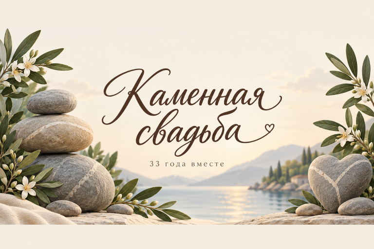 Каменная свадьба 33 года вместе