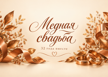 Медная свадьба 32 года вместе