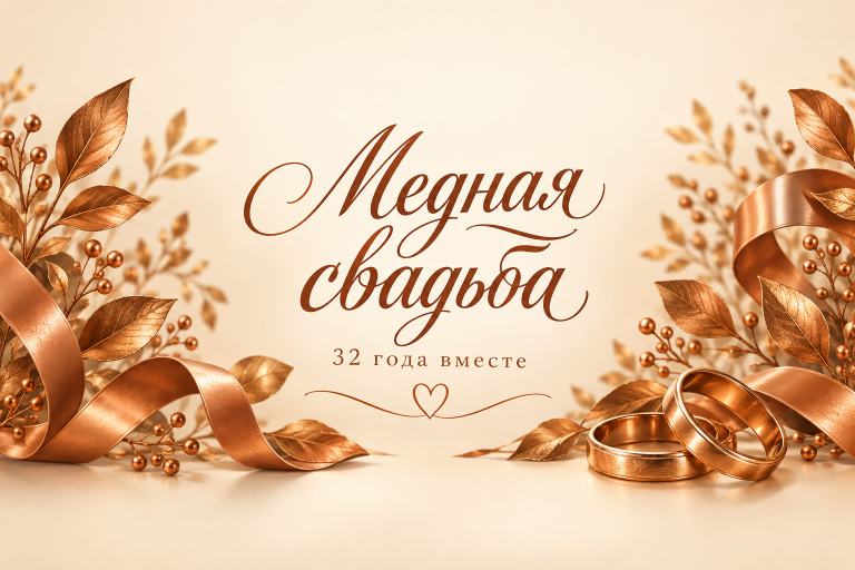 Медная свадьба 32 года вместе