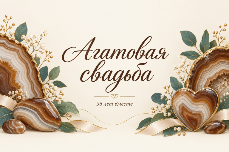 Агатовая свадьба 36 лет вместе