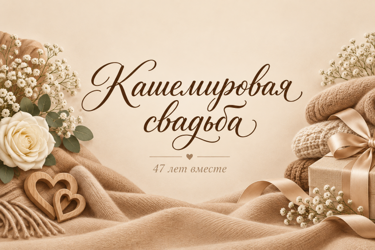 Кашемировая свадьба 47 лет вместе