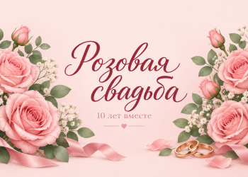 Розовая свадьба 10 лет вместе
