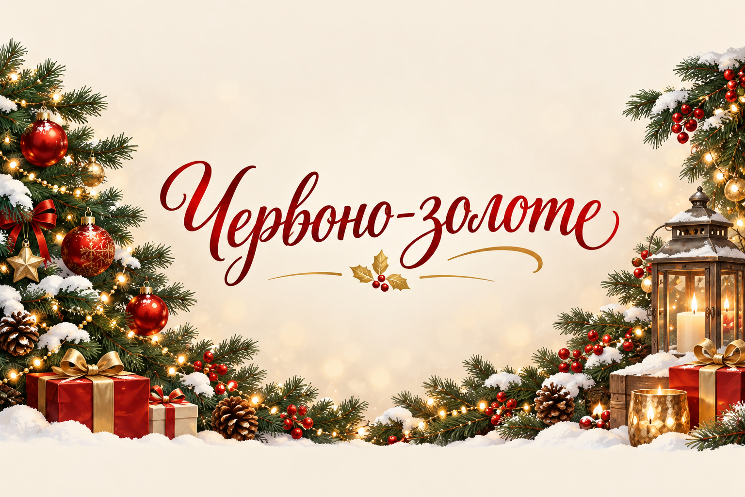 Класична червоно-золота ялинка 2027