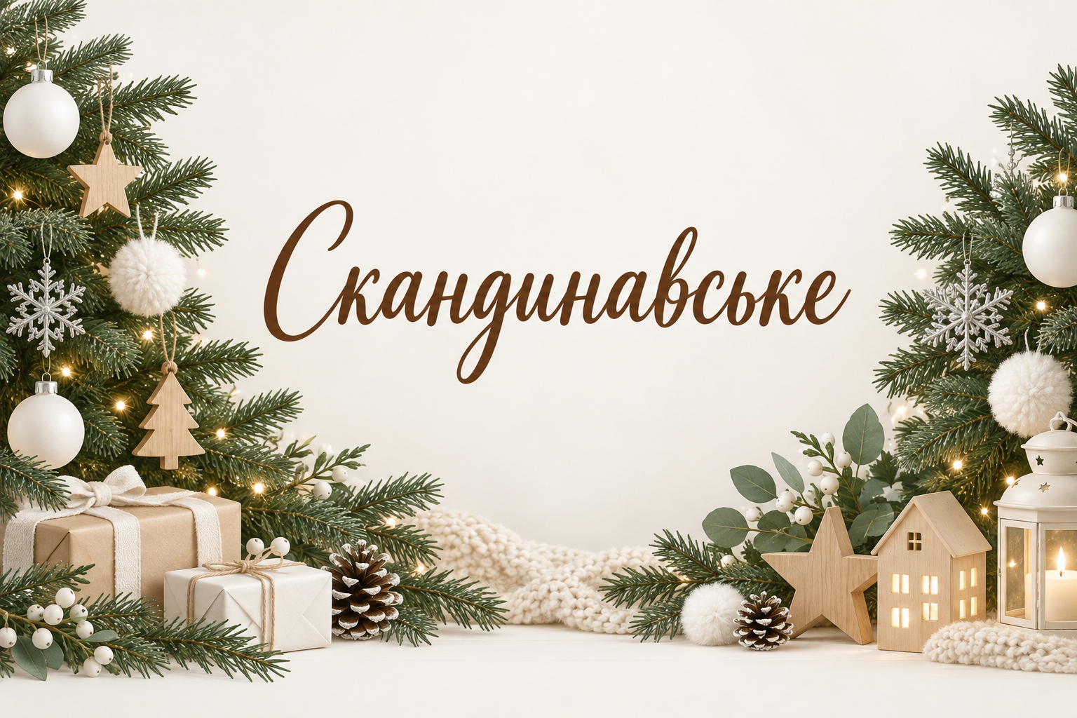 Скандинавська біло-срібл+ ялинка 2027