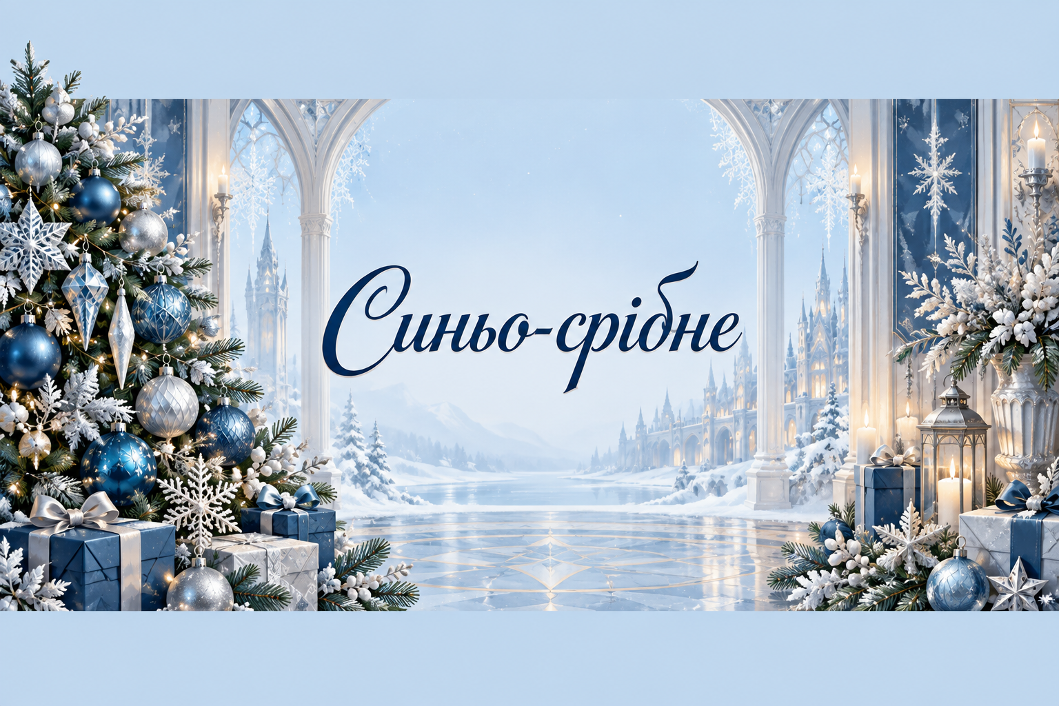 Синьо-срібна крижана ялинка 2027