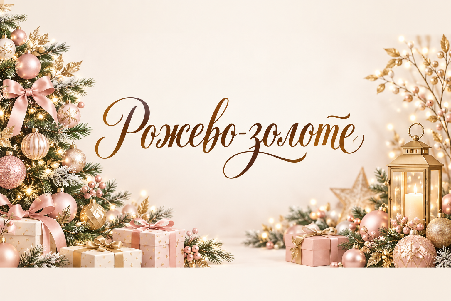 Рожево-золота ялинка 2027