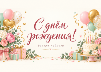 С днём рождения! дочери подруги