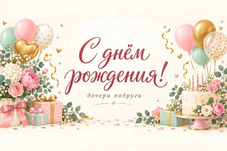 С днём рождения! дочери подруги