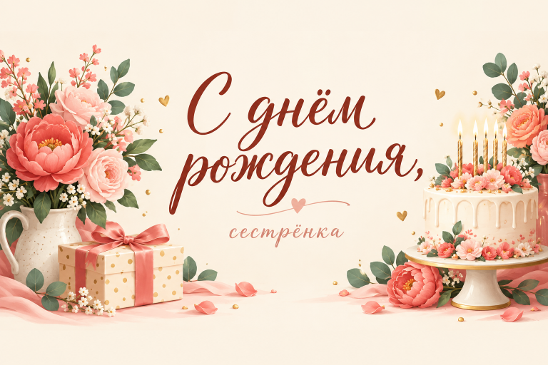 С днём рождения, сестрёнка