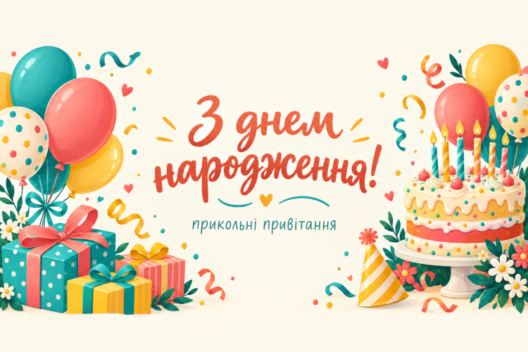 З днем народження! прикольні привітання