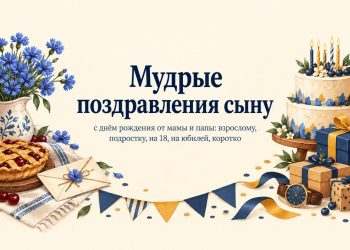 Мудрые поздравления сыну с днём рождения от мамы и папы: взрослому, подростку, на 18, на юбилей