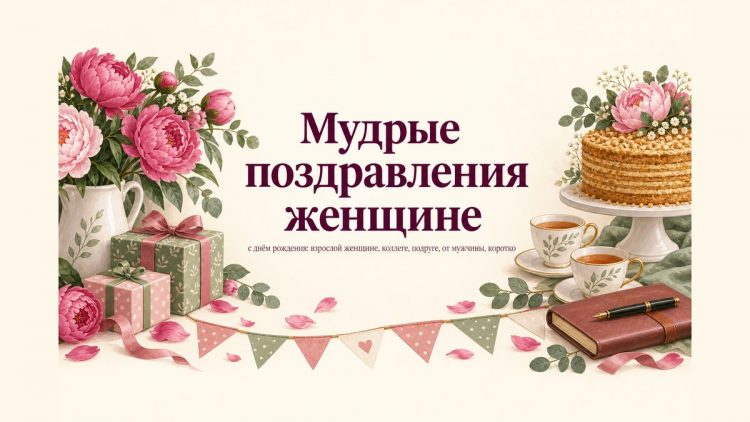 Мудрые поздравления женщине с днём рождения: взрослой женщине, коллеге, подруге, от мужчины