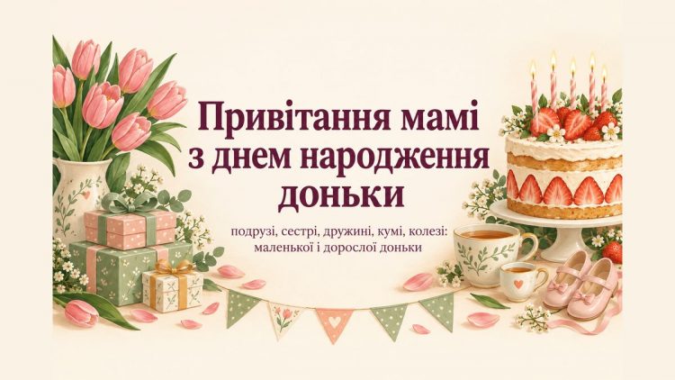 Привітання мамі з днем народження доньки: подрузі, сестрі, дружині, кумі, колезі