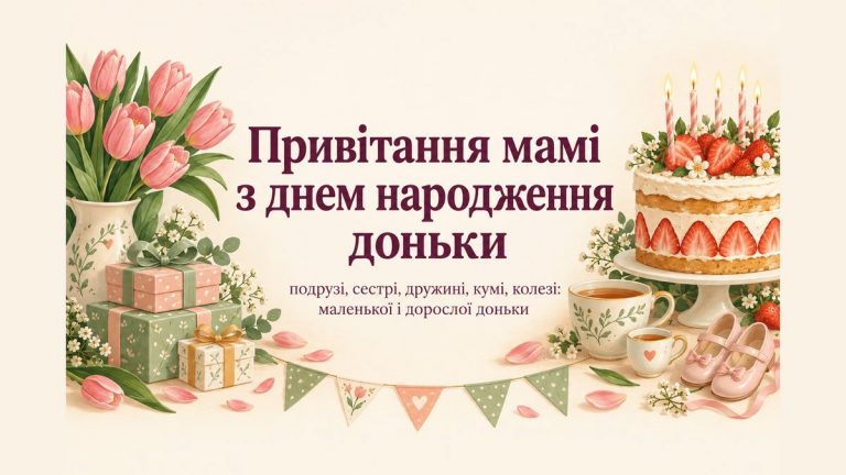 Привітання мамі з днем народження доньки: подрузі, сестрі, дружині, кумі, колезі