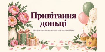 Привітання доньці з днем народження: від мами, від тата, короткі, у віршах