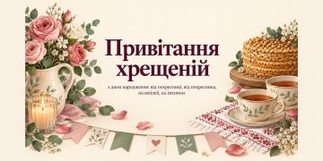 Привітання хрещеній з днем народження: від похресниці, від похресника, на ювілей, на іменини