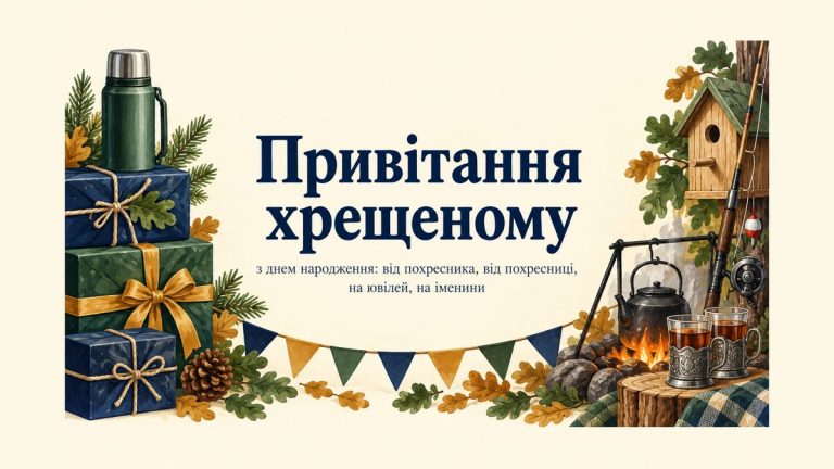 Привітання хрещеному з днем народження: від похресника, від похресниці, на ювілей, на іменини