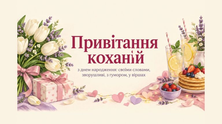 Привітання коханій з днем народження: своїми словами, зворушливі, з гумором, у віршах