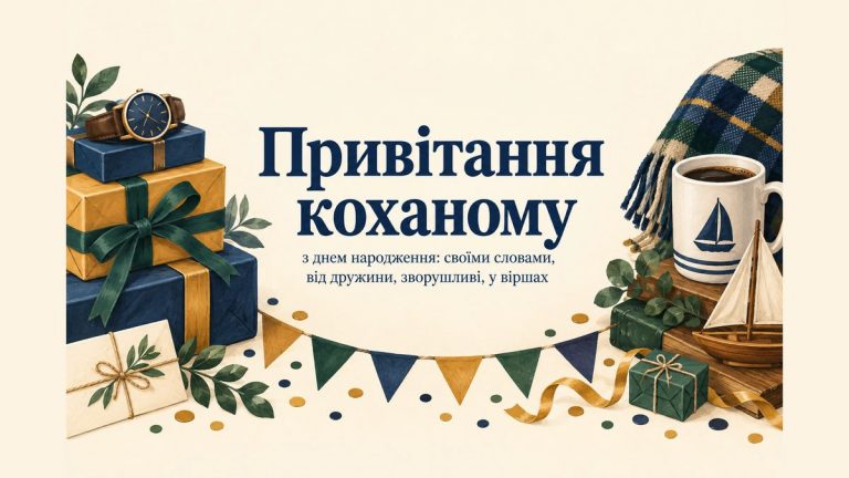 Привітання коханому з днем народження: своїми словами, від дружини, зворушливі, у віршах