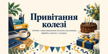 Привітання колезі чоловіку з днем народження: від колег, від команди, офіційно, з гумором