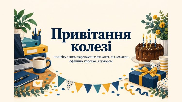 Привітання колезі чоловіку з днем народження: від колег, від команди, офіційно, з гумором