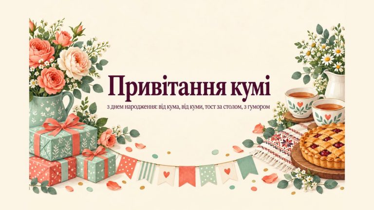 Привітання кумі з днем народження: від кума, від куми, тост за столом, з гумором